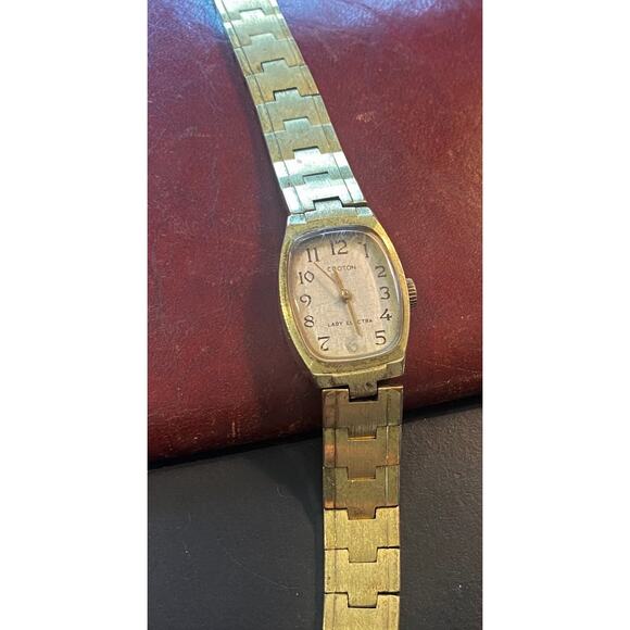 VTG Swiss Made Croton Lady Electra Gold Tone Watch, REPAIR - Picture 1 of 5